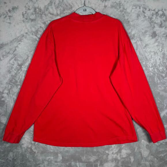 Vintage Nike Red Mock Neck Long Sleeve Shirt Men’s L - Picture 3 of 6